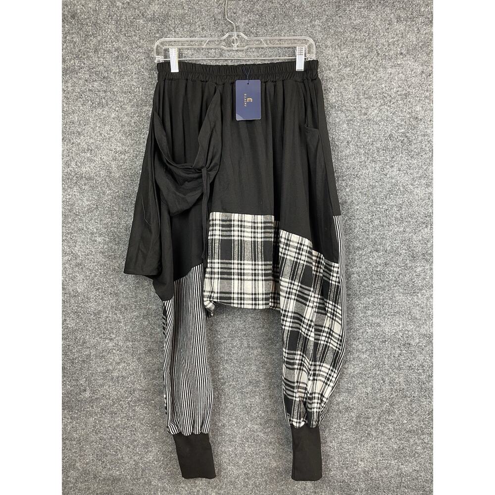Ellazhu Women's Large‎ Casual Loose Baggie Elast Waist Harem Joggers Pants